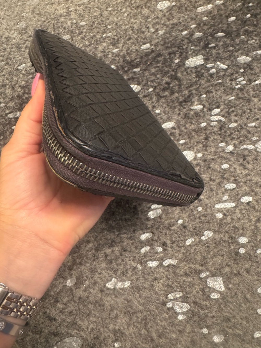 Bottega Veneta Black Intrecciato Woven Leather Long Wallet - Picture 5 of 11